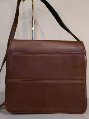 Coach Brown Leather Messenger Crossbody Bag for Men